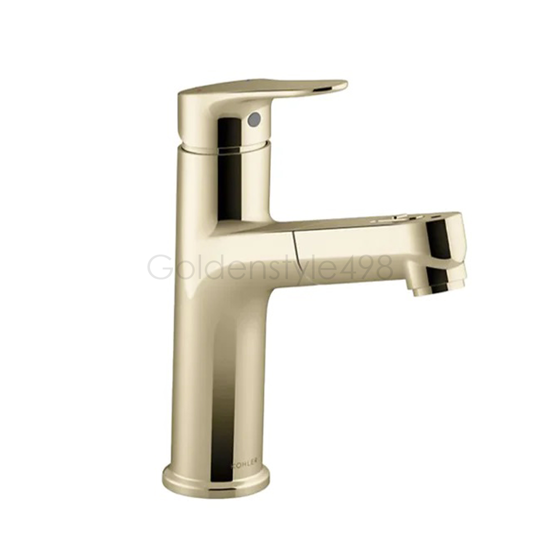 ♣️KOHLER 設計趨勢♣️<br>K-33069T-4-AF<br>ACCLIV 單槍伸縮面盆龍頭<br>(法藍金)  |超值組合|KOHLER 三件式超值優惠組合2024
