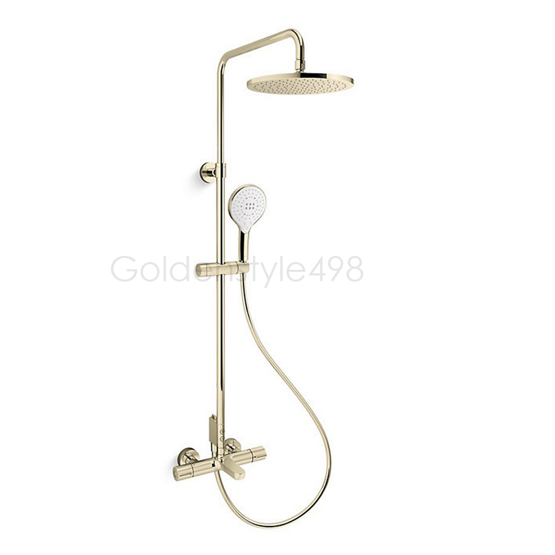 ♣️KOHLER 設計趨勢♣️<br>K-33091T-9-AF<br>ACCLIV 三出水恆溫淋浴花灑<br>(法藍金)  |超值組合|KOHLER 2024 設計趨勢型錄