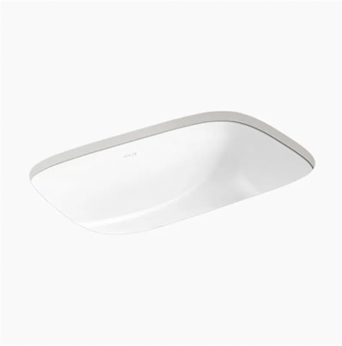 🌳KOHLER 永續的美學🌳<br>K-36402T-0<br>Melius 單孔方形下嵌盆<br>(57.9 x 39.7 cm)