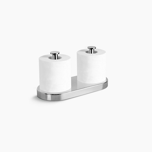 K-37300T-CP<br>OBLO 雙衛生紙架（垂直式）  |衛浴配件|品牌|KOHLER