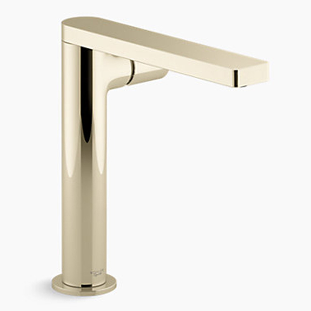 KOHLER<br>K-73159T-B7-AF<br>Composed 加高單槍面盆龍頭<br>(側把手/法蘭金)  |金色系列|面用龍頭