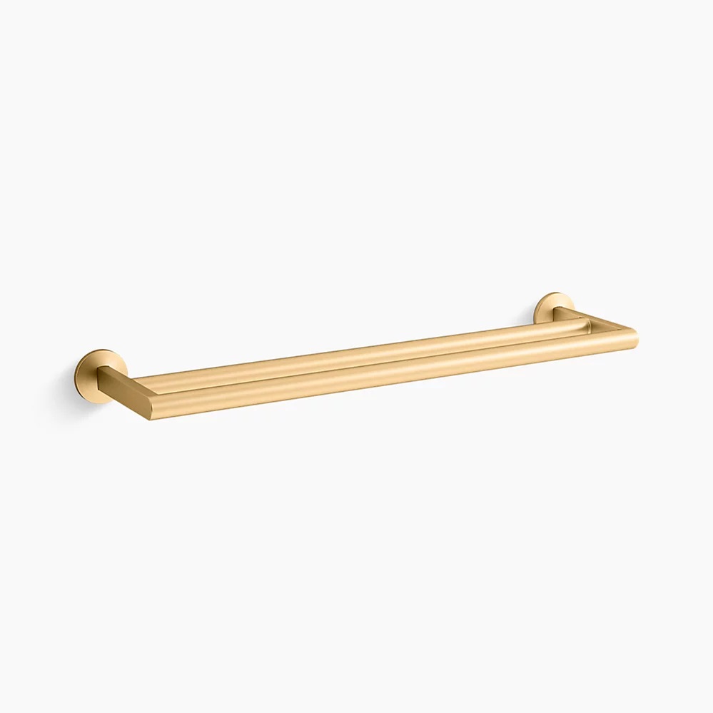 ♣️KOHLER 設計趨勢♣️<br>K-78375T-2MB<br>COMPONENTS 61cm 雙桿毛巾桿<br> (摩登金)  |超值組合|KOHLER 2024 設計趨勢型錄