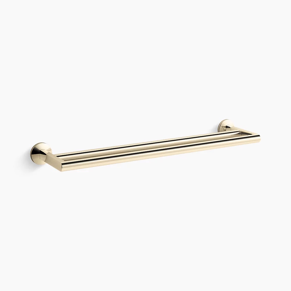 ♣️KOHLER 設計趨勢♣️<br>K-78375T-AF<br>COMPONENTS 61cm 雙桿毛巾桿<br> (法蘭金)  |超值組合|KOHLER 2024 設計趨勢型錄