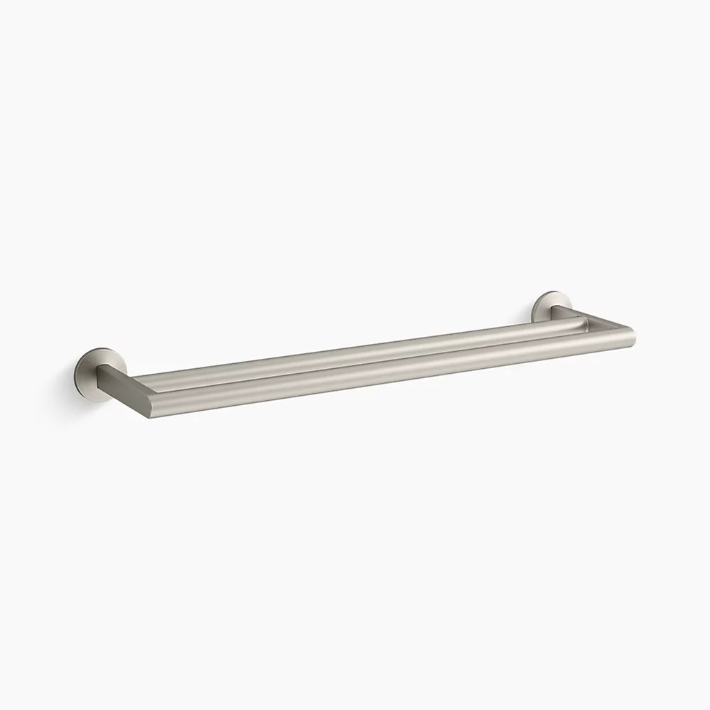 🎀KOHLER 經銷優惠🎀<br>K-78375T-BN<br>COMPONENTS 61cm 雙桿毛巾桿<br>(羅曼銀)產品圖