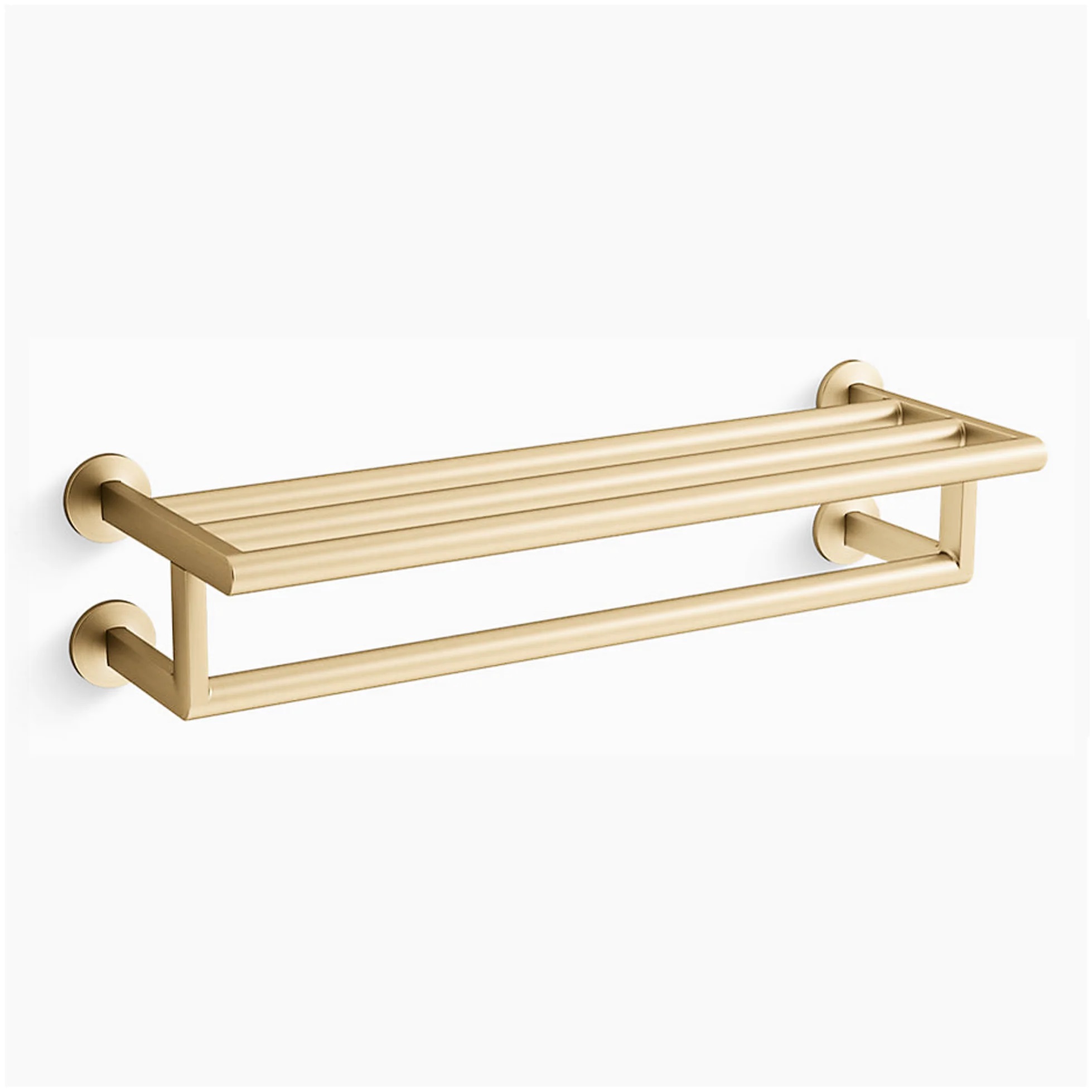 🎀KOHLER 經銷優惠🎀<br>K-78376T-AF<br>COMPONENTS 61cm 雙層毛巾架<br>(法蘭金)產品圖