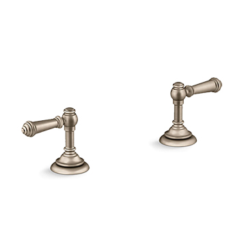 KOHLER<br>K-98068T-4-BV<br>Artifacts 面盆龍頭冷熱水把手<br>槓桿把手<br>(羅曼銅)