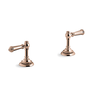 KOHLER<br>K-98068T-4-RGD<br>Artifacts 面盆龍頭冷熱水把手<br>槓桿把手<br>(玫瑰金)