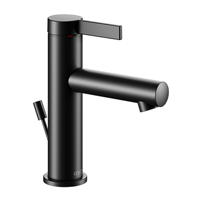 KEUCO 59502371000<br> IXMO Pure系列  <br>面盆龍頭‐有拉桿<br>(霧黑)產品圖