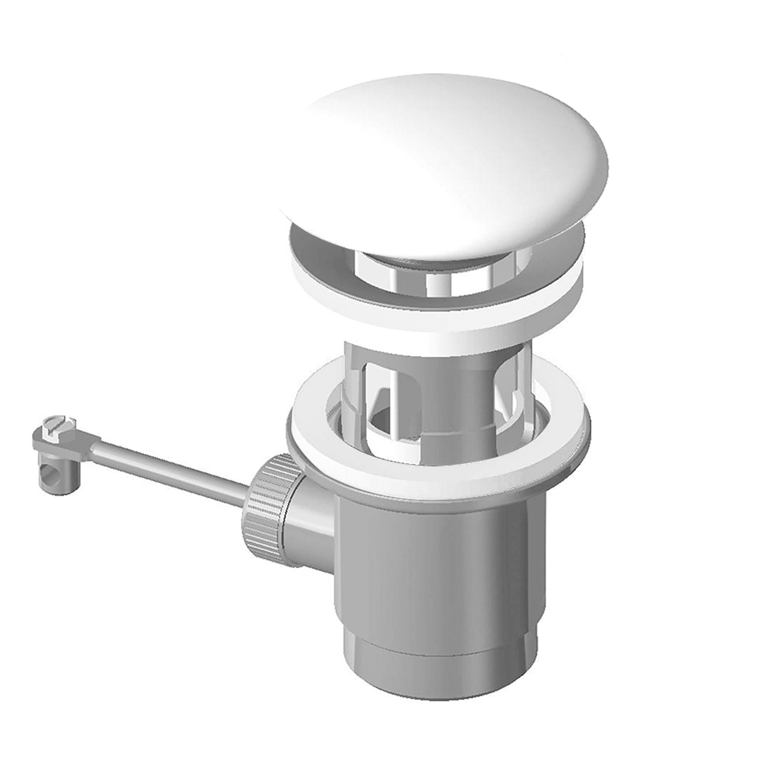 LAUFEN 89818.7 <br>標準落水頭附白色瓷器蓋<br>(有溢水)  |面盆|龍頭零件