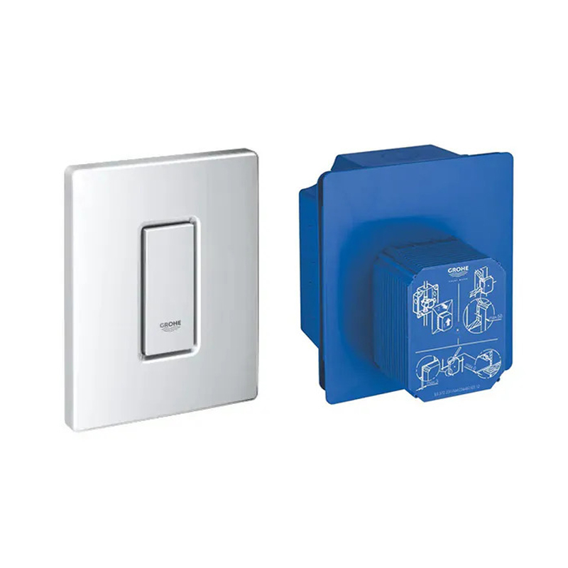GROHE 38784.000<br>Skate Cosmopolitan 單段式沖水面板<br>(鉻色/含埋壁軸心)產品圖