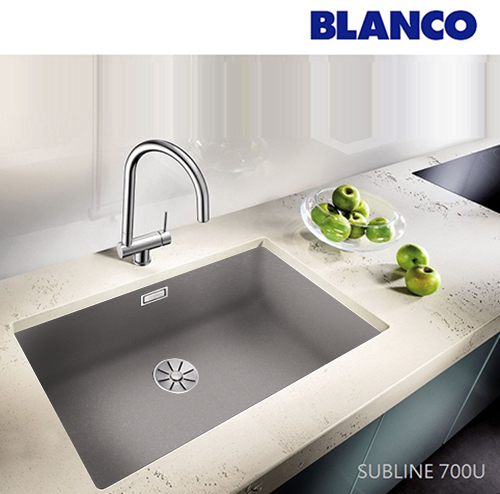 BLANCO SUBLINE  700-U<br>527356 花崗岩廚用水槽<br>(火岩灰)/ 內徑70x40 cm