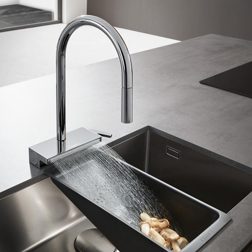 Hansgrohe 73837000  <br>Aquno Select M81  <br>廚用伸縮龍頭/ 三段出水設計 (鉻)  |{門市現貨區 }