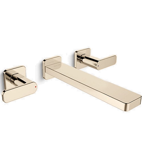 KOHLER <br>K-22570T-B4-AF<br>Parallel 掛牆式加長面盆龍頭<br>出水長度 21.8cm (法蘭金)  |超值組合|KOHLER年度商品