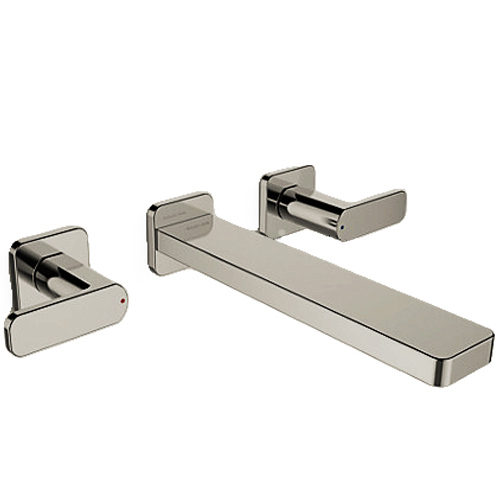 KOHLER <br>K-22570T-B4-BN<br>Parallel 掛牆式加長面盆龍頭<br>出水長度 21.8cm (羅曼銀)  |超值組合|KOHLER年度商品