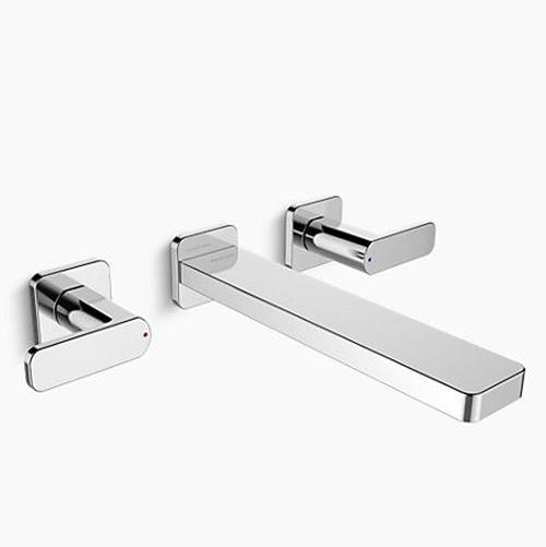 KOHLER <br>K-22570T-B4-CP<br>Parallel 掛牆式加長面盆龍頭<br>出水長度 21.8cm (鉻色)  |超值組合|KOHLER年度商品