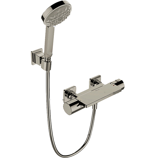 〝KOHLER 促銷商品〞<br>K-23522T-9-BN<br>Parallel 恆溫掛牆式花灑龍頭 <br> (羅曼銀) - 無下出水  |浴缸龍頭|KOHLER|淋浴用龍頭(無下出水)