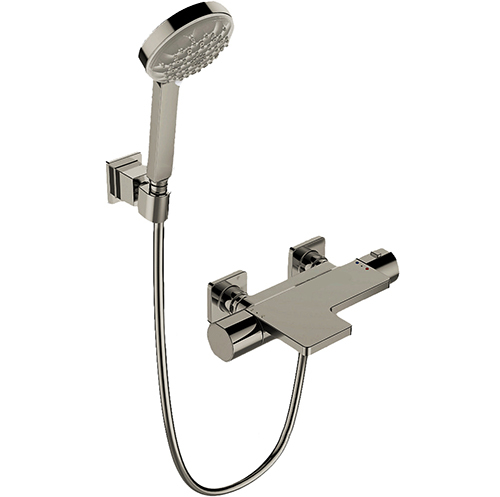 〝KOHLER 促銷商品〞<br>K-23523T-9-BN<br>Parallel 恆溫掛牆式花灑龍頭  <br> (羅曼銀) - 含下出水  |浴缸龍頭|KOHLER|浴缸龍頭