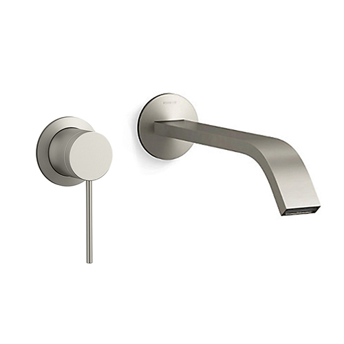 KOHLER<br>K-23888T-BN+77980T-4A-BN<br>Components 崁壁式面盆龍頭 <br>曲線型出水口+單圓桿把手<br>(羅曼銀)  |面盆龍頭|KOHLER|埋壁式面盆龍頭