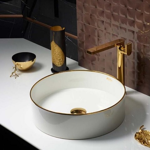 KOHLER <br>K-77675T-PD2-0<br>Mica 圓形獨立盆(金)  |{門市現貨區 }