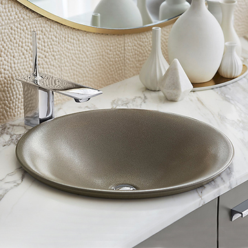 〝KOHLER 促銷商品〞<br>K-77714-SSP<br>Shagreen 圓形藝術盆 <br>淺珠貝 (44.9 cm)  |超值組合|KOHLER年度商品