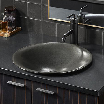 〝KOHLER 促銷商品〞<br>K-77714-TB2<br>Shagreen 圓形藝術盆<br> 黑珊瑚 (44.9 cm)  |超值組合|KOHLER年度商品