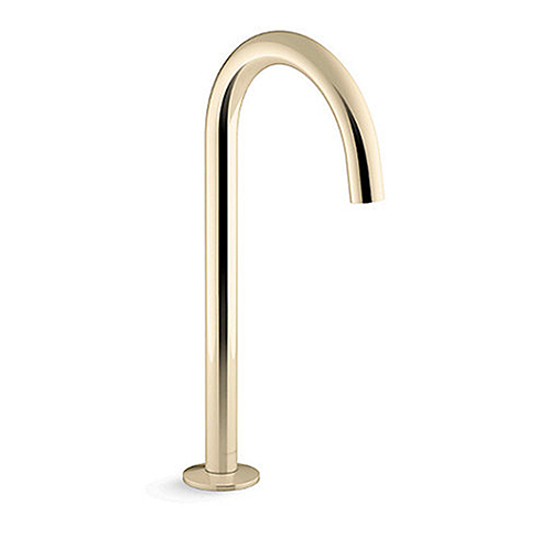 KOHLER <br>K-77965T-AF<br>Components 鵝頸形面盆龍頭<br>(法蘭金) - 加高出水  |金色系列|面用龍頭