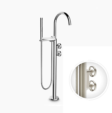 〝KOHLER 促銷商品〞 <br>K-77984T-9-CP<br>Components 立柱式浴缸龍頭<br>輪型把手 (鉻)  |浴缸龍頭|KOHLER|立柱式浴缸龍頭