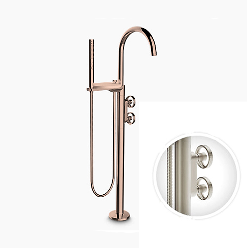 〝KOHLER 促銷商品〞 <br>K-77984T-9-RGD<br>Components 立柱式浴缸龍頭<br>輪型把手 (玫瑰金)  |金色系列|浴用龍頭 / 花灑