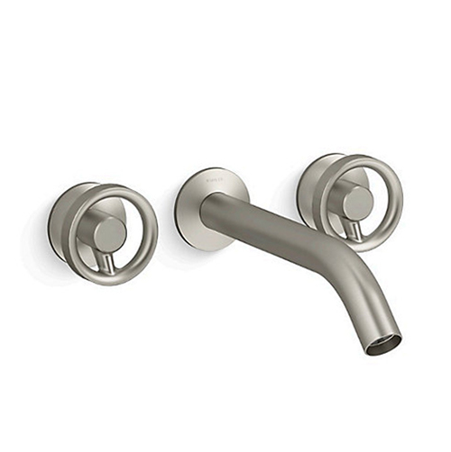 KOHLER<br>K-78014T-9-BN<br>Components<br>崁壁式浴缸龍頭含把手<br>(羅曼銀 / 含軸心)產品圖