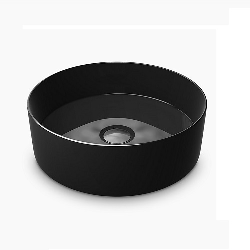 〝KOHLER 促銷商品〞<br>K-90012T-7<br>Mica 圓形獨立盆(亮黑)  |黑色系列|面盆