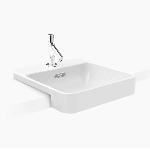 KOHLER<br>K-98930X-1-0<br>Forefront 單孔方型半崁檯面盆<br> (42 x 46 cm)