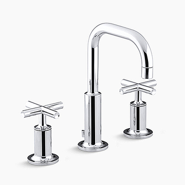 〝KOHLER 促銷商品〞<br>K-14406T-3-CP<br>Purist 三孔十字面盆龍頭<br>(鉻色)  |面盆龍頭|KOHLER|三孔面盆龍頭