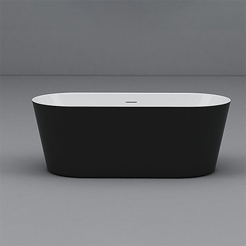 〝KOHLER 促銷商品〞<br>K-25165T-P5-0<br>Evok 2.0 壓克力獨立浴缸 (170 x 75 cm)<br>黑色裙邊  |浴缸|KOHLER|獨立式浴缸