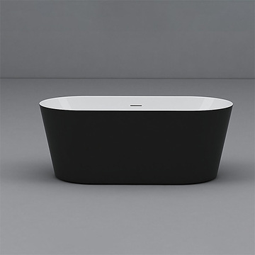 〝KOHLER 促銷商品〞<br>K-25166T-P5-0<br>Evok 2.0 壓克力獨立浴缸 (160 x 75 cm)<br>黑色裙邊  |浴缸|KOHLER|獨立式浴缸