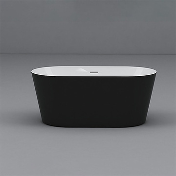 〝KOHLER 促銷商品〞<br>K-25167T-P5-0<br>Evok 2.0 壓克力獨立浴缸 (150 x 75 cm)<br>黑色裙邊  |浴缸|KOHLER|獨立式浴缸