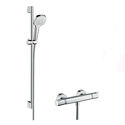 Hansgrohe 27082400<br>Croma 90cm 升降桿 + <br>Ecostat Comfort 恆溫浴缸龍頭組<br>(無下出水)  |浴缸龍頭|HANSGROHE|淋浴用龍頭(無下出水)