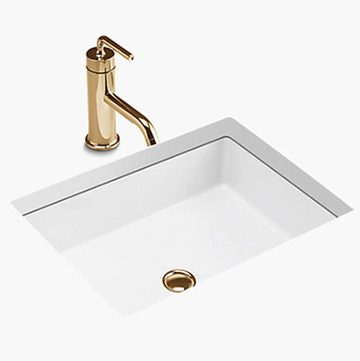 〝KOHLER 促銷商品〞<br> K-2882T-0 <br>Verticyl® 方形下嵌盆<br>(內徑43.8 x 33 cm)  |面盆|KOHLER|下崁盆