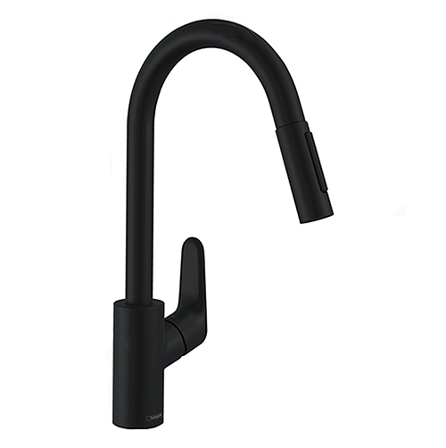 Hansgrohe 31815670 <br>Focus M41 廚用龍頭 (可伸縮)<br>(霧黑色)  |黑色系列|廚用龍頭