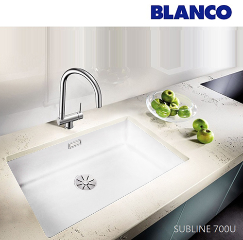 BLANCO SUBLINE 700-U<br>523446 花崗岩廚用水槽<br>(白色)/ 內徑70x40 cm示意圖