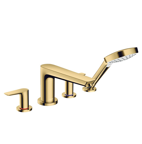 Hansgrohe 71748990<br>Talis E 四件式缸上型浴缸龍頭 (亮金)<br>(含 埋壁軸心)  |浴缸龍頭|HANSGROHE|浴缸上龍頭