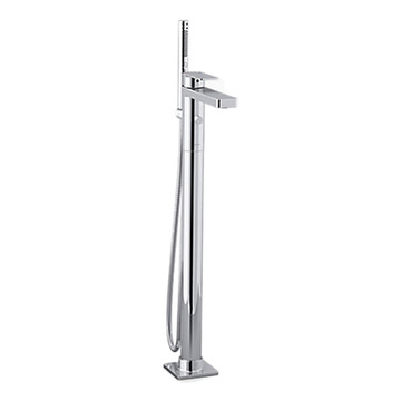 KOHLER<br>K-23492T-4-CP<br>Parallel 獨立式浴缸花灑龍頭<br>(鉻色)  |浴缸龍頭|KOHLER|立柱式浴缸龍頭