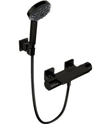 〝KOHLER 促銷商品〞<br>K-23522T-9-BL<br>Parallel 恆溫掛牆式花灑龍頭  <br> (霧黑) - 無下出水  |黑色系列|浴用龍頭 / 花灑