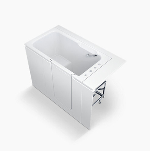 KOHLER 促銷商品 K-23768T-RCP-0<br>Belay 走入式壓克力浴缸<br>(白,右開門,門檻高15cm)  |浴缸|KOHLER|獨立式浴缸