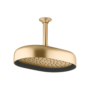 KOHLER<br>K-26293T-2MB<br>Statement<br>12吋橢圓形頭頂花灑<br>(霧金)  |金色系列|浴用龍頭 / 花灑