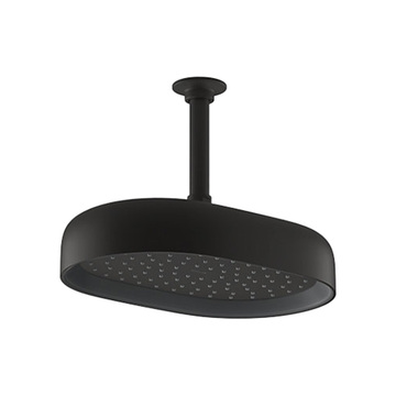 KOHLER<br>K-26293T-BL<br>Statement<br>12吋橢圓形頭頂花灑<br>(霧黑)  |黑色系列|浴用龍頭 / 花灑