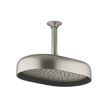 KOHLER<br>K-26293T-BN<br>Statement<br>12吋橢圓形頭頂花灑<br>(羅曼銀)  |淋浴花灑|KOHLER|頭頂花灑