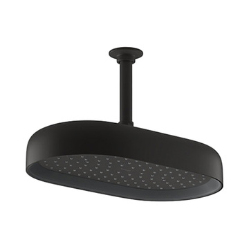 KOHLER<br>K-26294T-BL<br>Statement<br>14吋橢圓形頭頂花灑<br>(霧黑)  |黑色系列|浴用龍頭 / 花灑