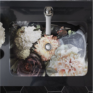 〝KOHLER 促銷商品〞<br>K-30334-DM1-0 長方形獨立盆<br>繁花系列腮紅花款 <br>(53.6 x 37 cm)  |超值組合|KOHLER年度商品