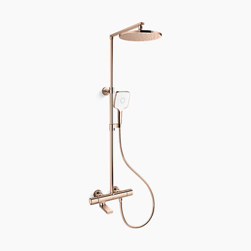 KOHLER K-73111T-7-RGD<br>Composed 恆溫淋浴柱(玫瑰金)<br>含下出水  |淋浴花灑|KOHLER|蓮蓬頭伸降桿/掛座/淋浴柱 套組