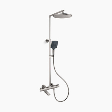 KOHLER K-73111T-7-TT<br>Composed 恆溫淋浴柱(鈦空銀)<br>含下出水  |淋浴花灑|KOHLER|蓮蓬頭伸降桿/掛座/淋浴柱 套組